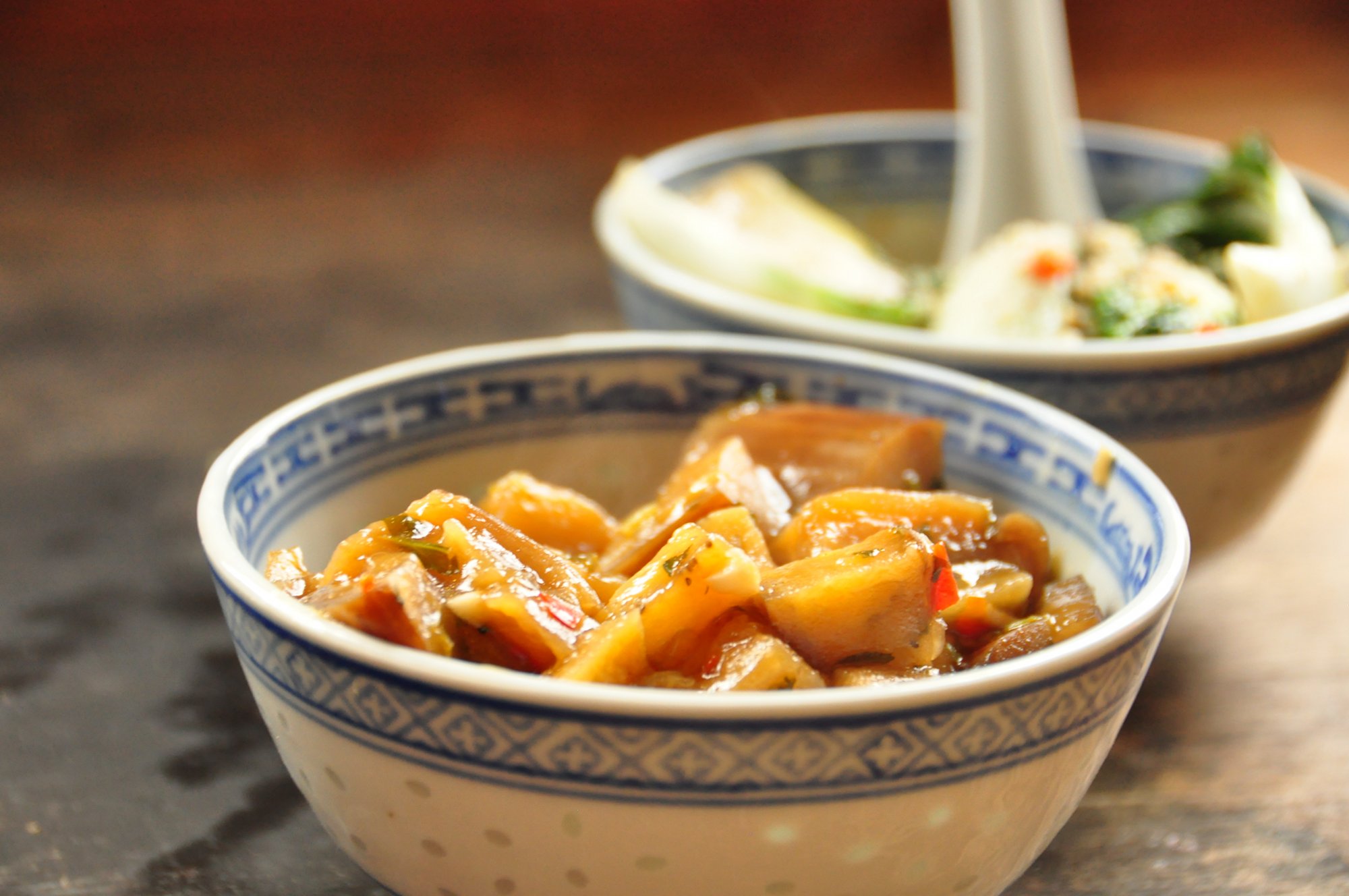 Aubergiene with Chilli and Garlic